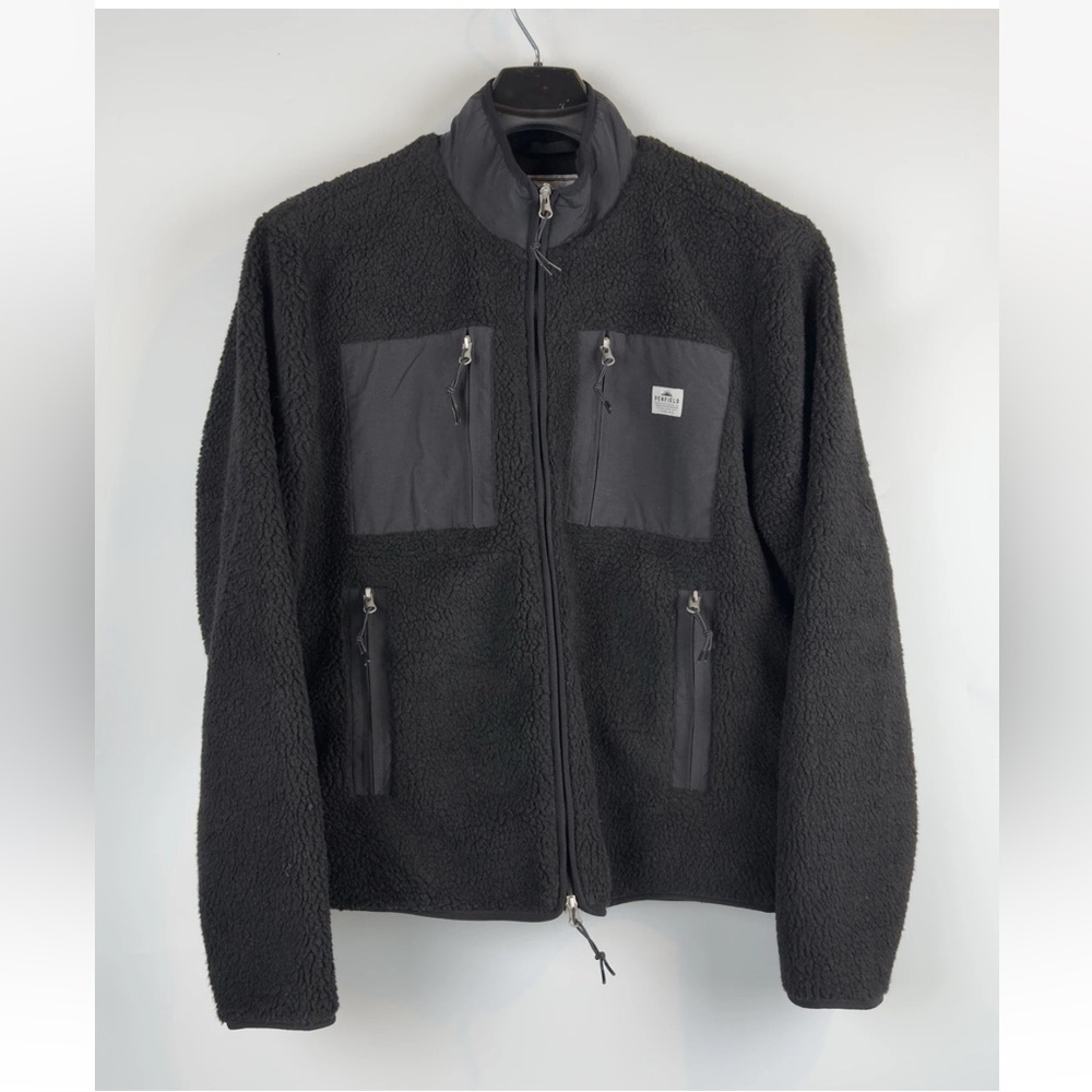 Penfield Charcoal Zip Up Fleece Sweater